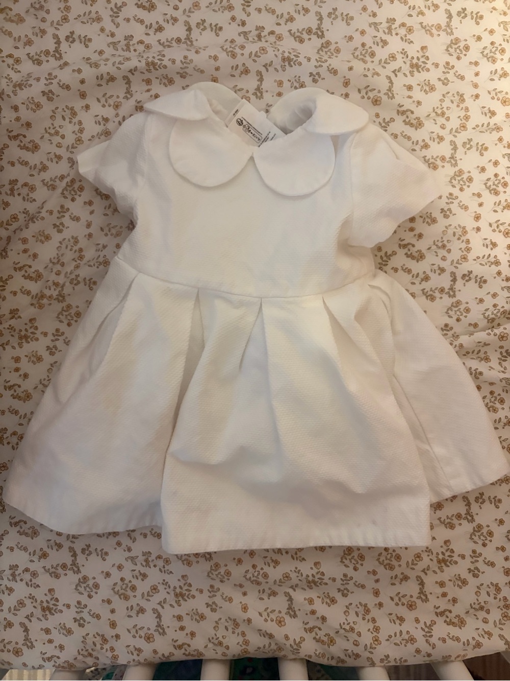 Classic White Peter Pan Collar Kids Dress jacadi